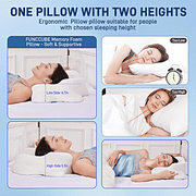 Balea Memory Foam Ergonomic Cervical Neck Contour Pillow for Neck and Shoulder Pain Relief, 1 Count