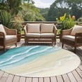 thumbnail image 4 of Round Rug 6Ft Washable Non-Slip, Teal Beach Coastal Circle Area Rugs for Living Room Bedroom, Summer Ocean Nautical Seaside Indoor Floor Mats Carpet Runner for Home Decor Aesthetic, 4 of 8