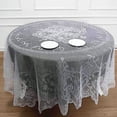 thumbnail image 2 of BalsaCircle 90" White Premium Lace Round Tablecloth Table Linens Reception Decorations, 2 of 7