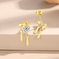 thumbnail image 6 of 925 Sterling Silver Heart Drop Dangle Earrings for Women Dainty 14K Gold Plated CZ Stud Earrings Small Double Heart Hypoallergenic Dangling Earring Jewelry Christmas Gifts to Daughter, 6 of 12
