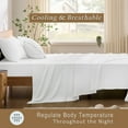 thumbnail image 3 of TOSMO Luxury Sheet Set 4 Piece Queen Size - 100% Viscose Derived from Bamboo - 18” Extra Deep Pockets, Oeko-Tex Certified, Silky Soft, Cooling and Breathable, 3 of 7