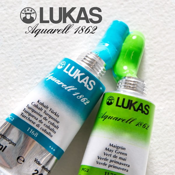 Lukas Aquarell 1862 Watercolor Paint - Exclusive Fine Art Watercolor Paint  for Artists, Canvas, Pads, Gradient Effects, & More! - [Van Dyck Brown -  Half Pan] 