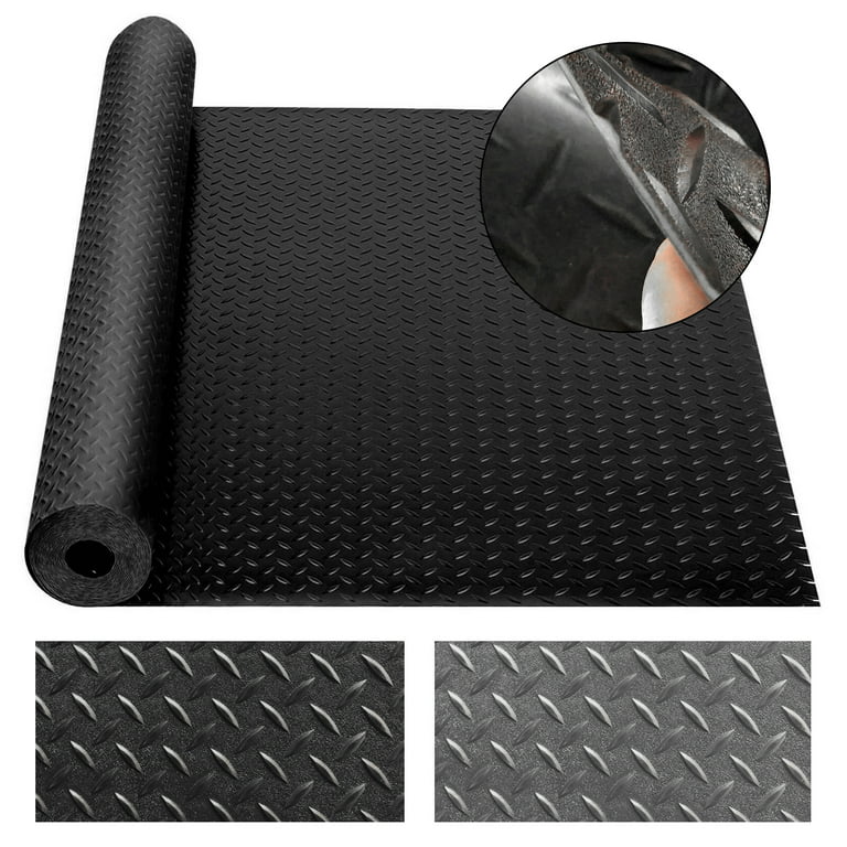 Garage Floor Mat Roll 2.9MM Thick Trailer Floor Covering Flooring Raised  Anti-Slip Mat