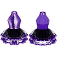 thumbnail image 1 of inhzoy Kids Girls Sequins Sleeveless Tutu Dress Ballet Dance Leotard Stage Performance Costumes 4-16 Purple 16, 1 of 6