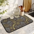 thumbnail image 3 of Versatile Coffee Mat (19.5x12in) - Absorbs Spills, Hides Stains, Anti-Slip, Perfect Fit Under Coffee Machines, Coffee Drying Mat Excellent as a Kitchen Dish Drying Mat, 3 of 7