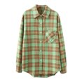 thumbnail image 1 of Fridja Femmes à Manches Longues Tops Revers Simple Cardigan Chemise Mode Maille Chemisier, 1 of 4