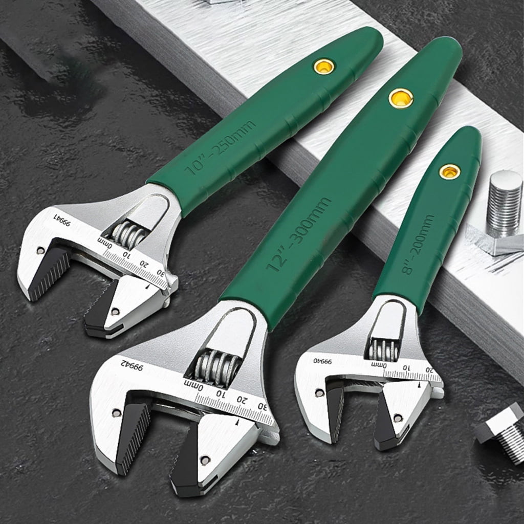 Carbon Steel Adjustable Wrench with Comfortable Handle Multifunction Spanner Perfect for DIY Enthusiasts Professional