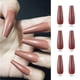 thumbnail image 3 of Uñas postizas largas en negro, blanco, rosa y café para decoración artística de mujeres, 400 uñas de ataúd de colores combinados, 3 of 6