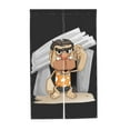 thumbnail image 7 of Doorway Drape Split Curtains, Big Head Caveman Room Divider Privacy Door Curtains, 34" x 56", 7 of 7