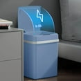 thumbnail image 3 of Waterproof Intelligent Trash Can with Lid Automatic 12L Can 12L for Bedroom Blue, 3 of 8
