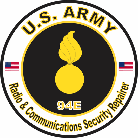 3.8 Inch U.S. Army MOS 94E Radio & Communications Security Repairer