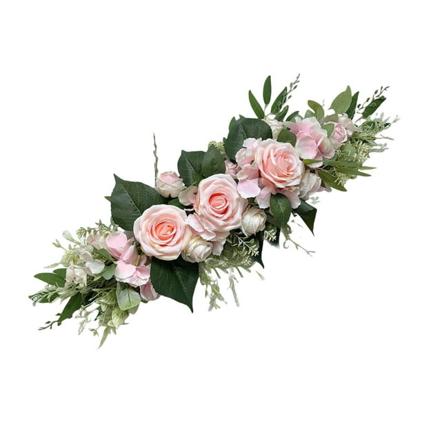 Arco de boda artificial, regalos de flores, arreglo floral de seda para boda Rosa claro