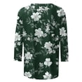 thumbnail image 5 of YanHoo Hauts à Manches 3/4 pour Femmes Grande Taille Col Rond Coupe Ample T-Shirts Graphiques pour Femmes Cadeaux Fête des Mères, 5 of 5