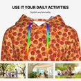 thumbnail image 4 of Daiia Pizza Pattern Women's Fashion Hoodies & Sweatshirts with Kangaroo Pocket Hooded Sweatshirt with Eye-catching Drawstrings-Small, 4 of 7