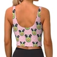 thumbnail image 4 of Goofa Panda Avocado Printed Sports Bras for Women, High Impact Running Bra Workout Crop Tank Tops Longline Sports Bra Push up-Medium, 4 of 9