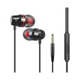thumbnail image 3 of 3.5mm Wired In-Ear Earphone Heavy Bass Stereo Volume Control Headphone with Mic-Silver, 3 of 5