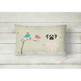 thumbnail image 2 of Carolines Treasures BB2489PW1216 Christmas Presents between Friends Mastiff - White Canvas Fabric Decorative Pillow, 12H, 2 of 3