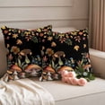 thumbnail image 2 of Thanksgiving Fall Leaves Outdoor Waterproof Pillow Covers, Mushroom Black Country Botanical Decorative Square Throw Pillowcase Sofa Cushion Sham for Patio/Couch/Chair, 24"x24" 2 Pack, 2 of 8