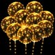 thumbnail image 1 of 10 Globos LED (Color Cálido), Globo de Helio Transparente de 20 Pulgadas con 10 Cadenas de Luces para Decoración de Bodas de Navidad, Halloween y San Valentín, 1 of 5