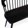 thumbnail image 4 of Bowery Hill Mango Wood Black Bench Rectangular Spindle Back 51.25"x17"x30.25" Unassembled, 4 of 8