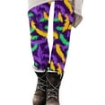 thumbnail image 4 of Mceream Mardi Gras Leggings for Women Tummy Control Glitter Print Stretchy Yoga Pants High Waisted Running Cycling Carnival Legging Tights Festival Outfit Multicolor S, 4 of 6