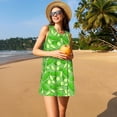thumbnail image 3 of Disketp Green Cucumber para Vestido sin Mangas para Mujeres, Vestidos de Verano para Mujeres, Casual y Holgado para la Playa, 3 of 7
