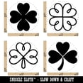 thumbnail image 2 of Lucky Shamrock Three Four Leaf Clover Rubber Stamp Set for Scrapbooking Crafting Stamping - Mini 1/2 Inch, 2 of 7