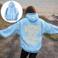 thumbnail image 2 of Xudanell Womens Hoodies Classic Lightweight Hoodies Plain Long Sleeve Fall Sweatshirts for Women Outdoor Streetwear, 2 of 7