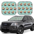 thumbnail image 6 of Kdxio Fox Print 2-Piece Sun Shade Front Windshield - Foldable Car Front Window Sunshades for Most Sedans SUV Truck, 6 of 6