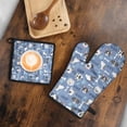 thumbnail image 5 of Dog with Woof and Bark Kitchen Oven Mitt and Pot Holder Sets 2 Pcs for Baking, Cooking and Grilling, Heat Resistant Up To 392 °F, 5 of 7