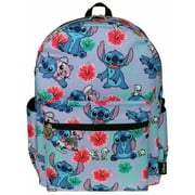 Lilo and Stitch 16 Inch Allover Print Laptop Backpack with Side Pockets- Lavender
