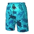 thumbnail image 6 of Uemuo World Turtle Day Pattern Men's Swim Trunks Hawaiian Beach Bathing Suit Swimsuits Beach Quick-Dry Shorts with Pockets-Small, 6 of 9