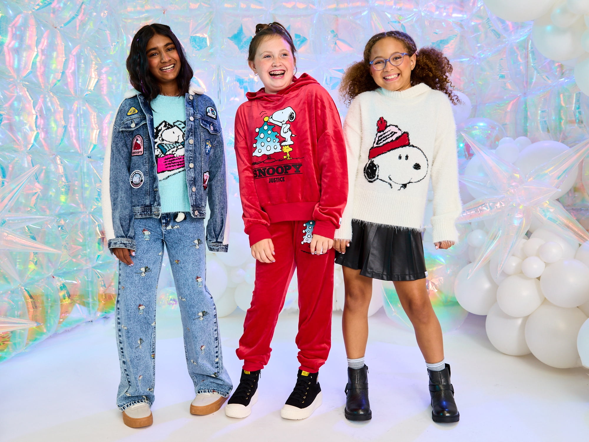 Justice x Snoopy Girls Collab Sweater, Sizes XS - XLP
