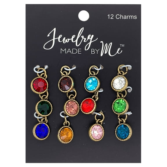 Jewelry Made By Me Charms 12/Pkg-Birthstones