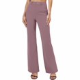 thumbnail image 1 of Timegard Suit Pants for Women High Waist Button Bell Bottom Fitting Comfy Casual Work Trousers Solid Color, 1 of 7