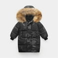 thumbnail image 2 of Ruyang Girls Padded Puffer Coat Boys Furry Hooded Camouflage Parka Coats Long Down Quilted Jackets Warm Zip Up Outwear, 2 of 4