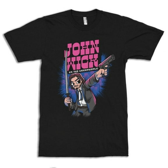 Keanu Reeves vs The Underworld Graphic T-Shirt – Action Movie Tee for Men & Women – Vintage Sci-Fi Shirt – Unisex Sizes – Keanu Fans Apparel – Epic Showdown Shirt