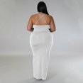 thumbnail image 6 of AURA Women Plus Size V Neck Sleeveless Midi Dress Adjustable Strap Stretch Casual Dress Summer, 6 of 7