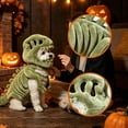 thumbnail image 4 of Halloween Dinosaur Skeleton Dog , Plush Pet Dino Cosplay Outfit with Headpiece, Cute Fancy Dress for Small Medium Dogs, for Halloween Party Holiday Photo Props, 4 of 6