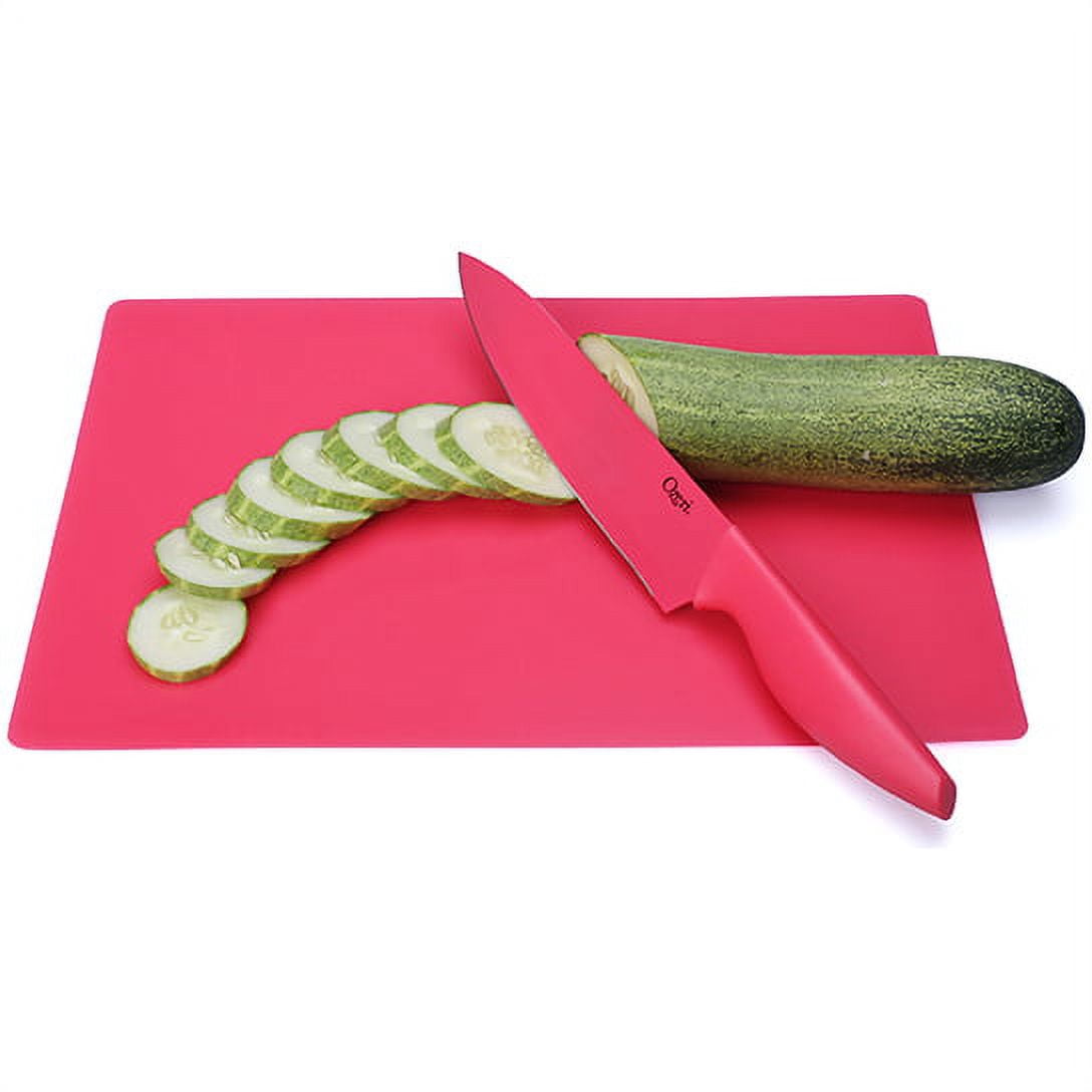 Ozeri Elite Chef 17-Piece Stainless Steel Knife & Cutting Mat Set, in Color