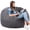Dark Grey, variant on edx 3FT Bean Bag Sofa Chair, Removable and Washable Matte Velvet Fabric Cover, Memory Foam Filling for Home Apartment, Dark Grey