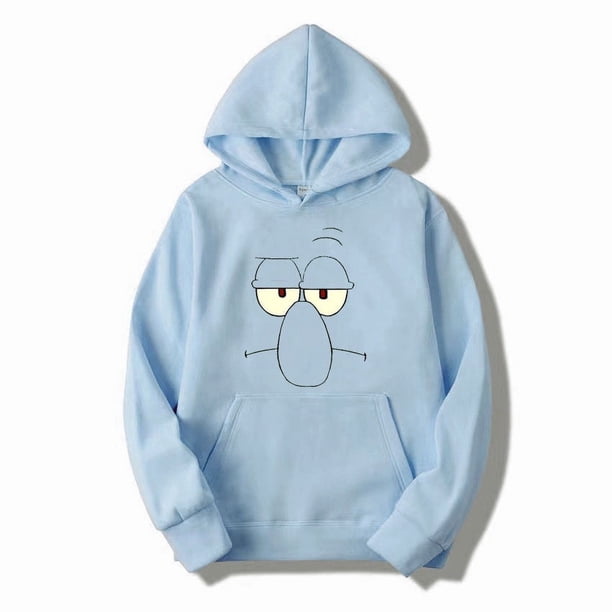 Sudadera con capucha de Bob Esponja para hombre y mujer, suéter de dibujos animados de Anime, color amarillo, para primavera y otoño, 2024