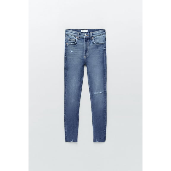 NEW Zara Blue Vintage Skinny Hi Rise Ankle Length Jeans ( Style-5520/024) Size -8 (40)