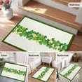 thumbnail image 5 of Entryway Rug 2'x3', Happy St. Patrick's Day Small Rug for Kitchen Bathroom Door Mat Indoor Entrance, Lucky Green Shamrock Grasses Non-Slip Area Rugs Floor Mats Carpet Front Door Rugs, 5 of 8