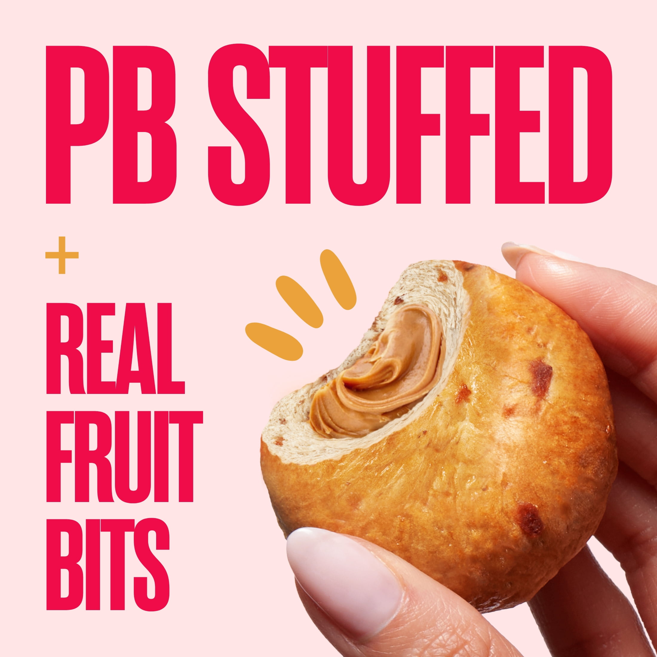 Sola PB Stuffed Strawberry Bites, 12 Energy Bites, Resealable Pouch
