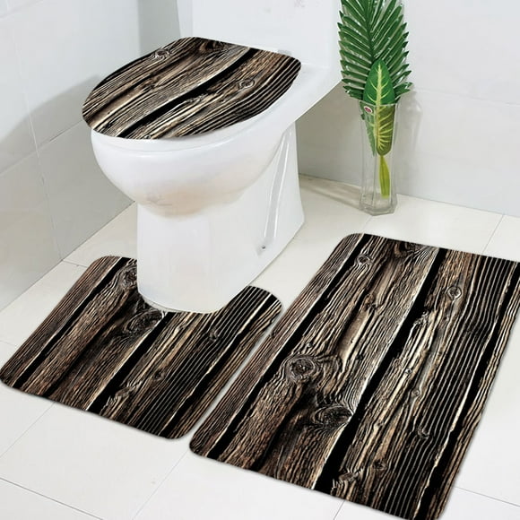 Fiudx Juego de Alfombrillas de Baño Superabsorbentes, Antideslizantes En Forma de U, de Secado Rápido, Ideales para La Entrada Del Baño, con Un Diseño Elegante y Funcional.