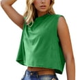 thumbnail image 2 of Wiyuqeen Athletic Sleeveless Tops for Women Crewneck Oversized Crop Tanks Solid Loose Fit Running Shirts Casual Sporty Tee Shirts, 2 of 9