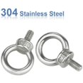thumbnail image 2 of Pernos de ojo M8 Anillo de elevación Rosca macho Acero inoxidable 304 10 PCS Anillos de elevación, Tornillo de ojo redondo para pernos y equipos de elevación de ingeniería marina, 2 of 5