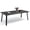 83"*38", variant on Crestlive Products 83" Rectangular Aluminum Outdoor Dining Table with Umbrella Hole, All-Weather Black, for 8 Person Patio Deck