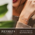 thumbnail image 5 of JeenMata 1 Carat Lab Grown Diamond Bezel Station Bracelets - Elegant Gift Jewelry Bracelet in 18K White Gold Plating Gift for Women, Girlfriend, 5 of 10